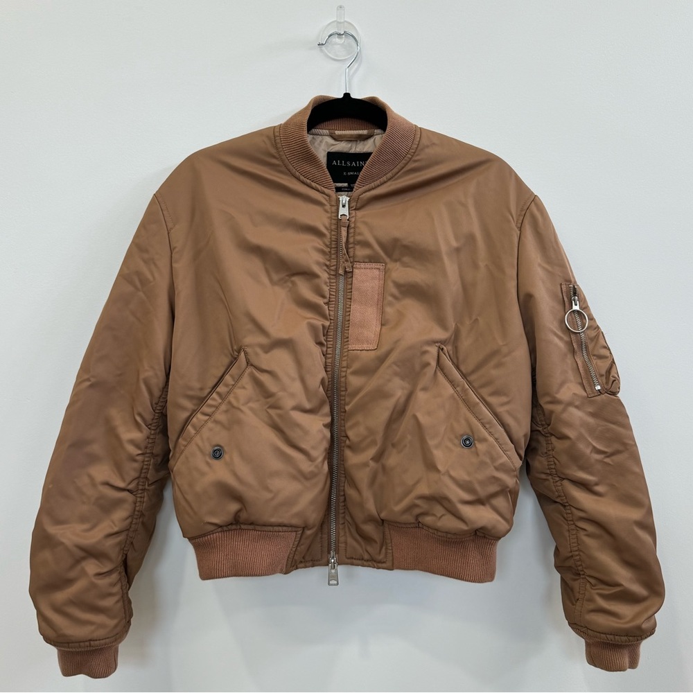 All Saints Dusty Rose Bomber Jacket XS